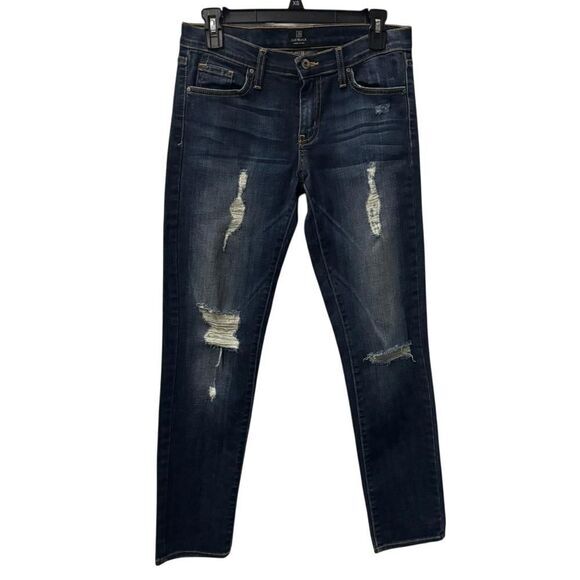 JustBlack size 24 denim jeans Just Black skinny destroyed EUC dark rinse crop - Picture 1 of 8